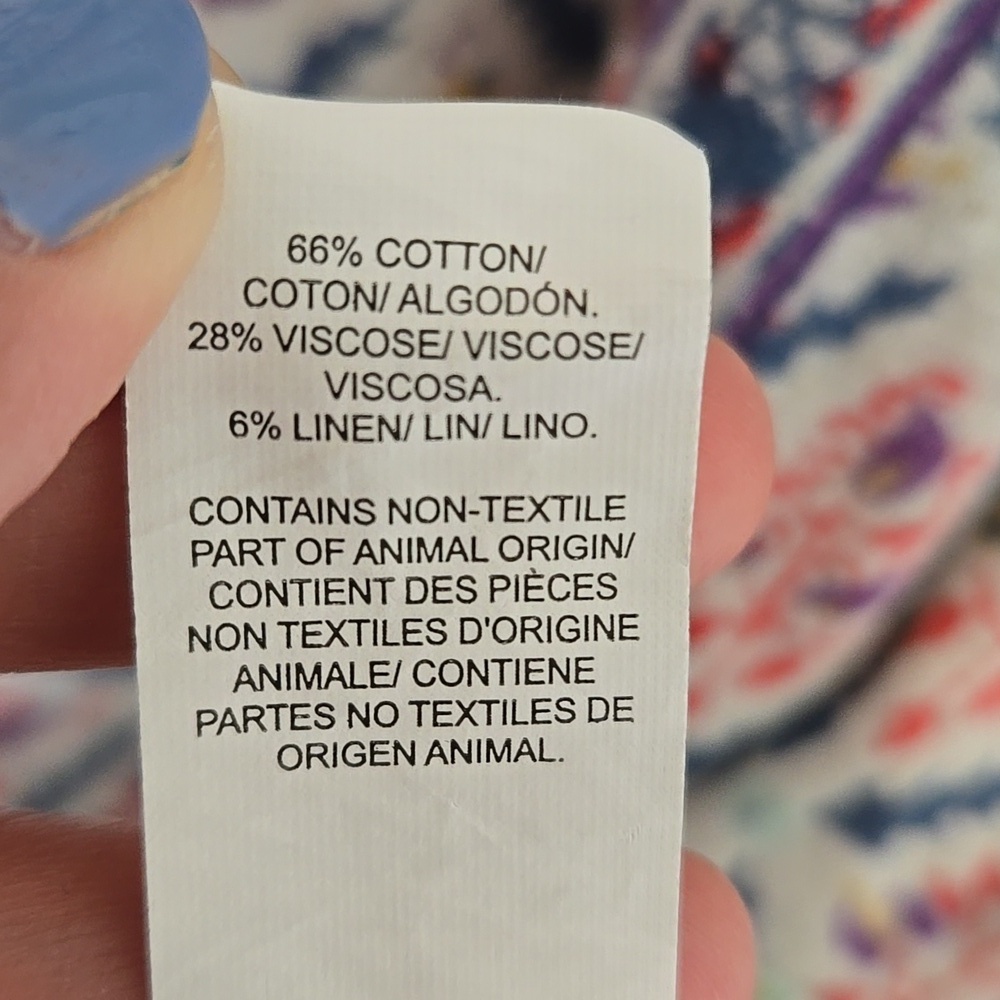 Lucky Brand | Cotton/Linen Blend Top Size 2X - Picture 10 of 11